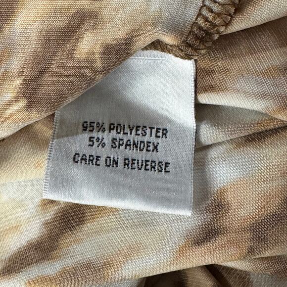 Calvin Klein Medium Top Leopard Print Sleeveless V-Neck Stretch Pullover Multi - Picture 8 of 9